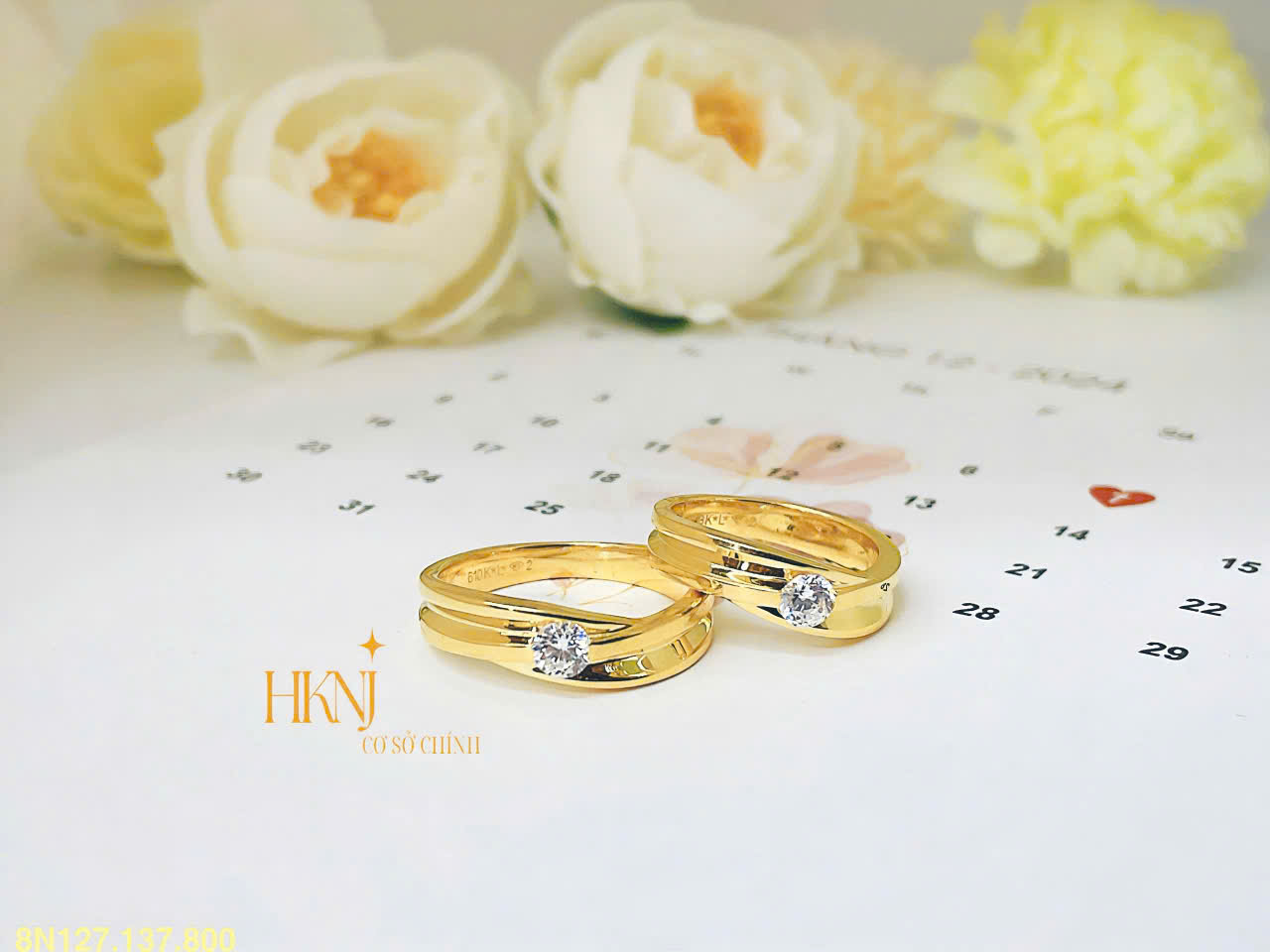 Dây chuyền vàng trang sức cưới tinh xảo tại Hoa Kim Nguyên
